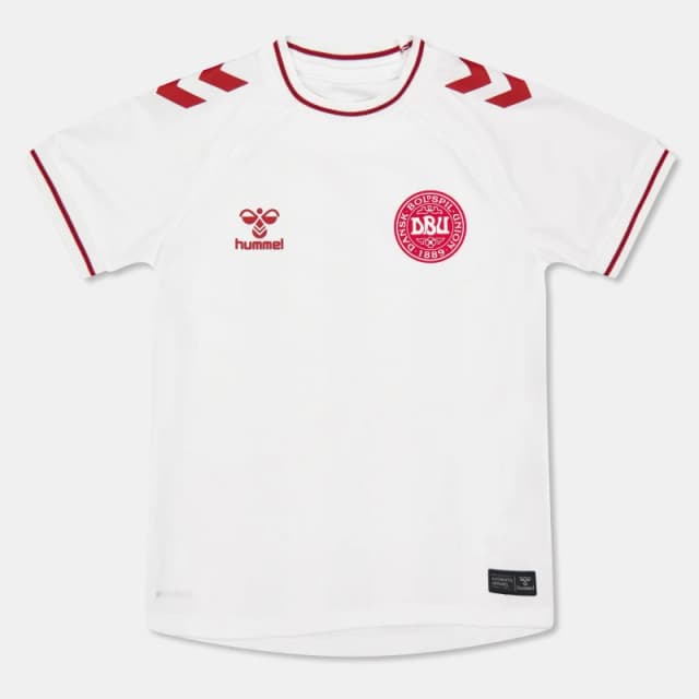 Hummel Denmark Away Shirt 2025 Juniors White unisex 7-8 (S)