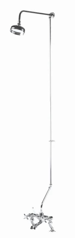 Balterley Rigid Riser Kit with Swivel Spout Chrome in Silver Silver Unisex