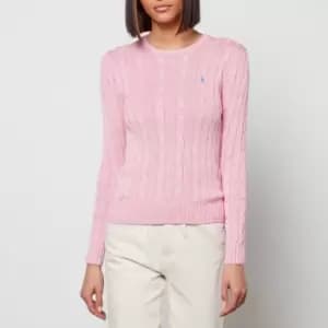 Polo Ralph Lauren Womens Julianna Classic Jumper - Carmel Pink/Dusty Blue - M