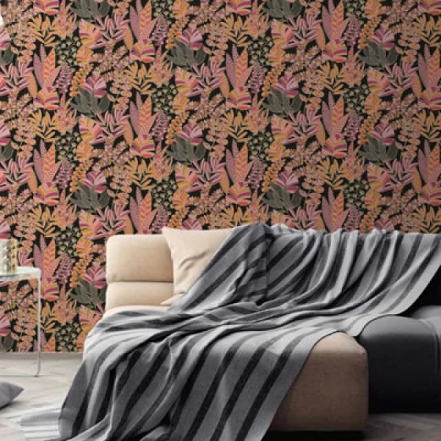 As Creation Bricoflor Non-Woven Wallpaper, Funky Wallpaper In Black - 10,05 X 0,53 M