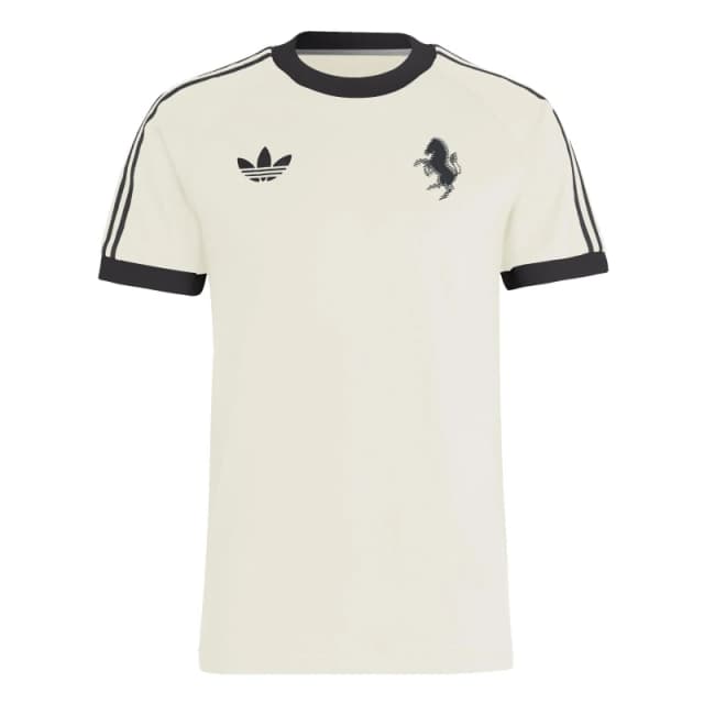 adidas Juventus Originals 3-Stripe T-Shirt Adults Wonder White male XS