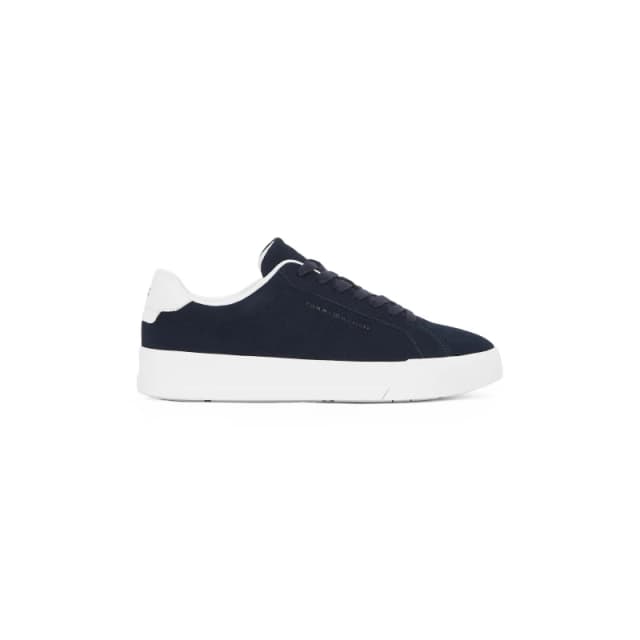 Tommy Hilfiger Court Leather Low Top Trainers - Blue Blue 10