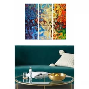 MDF1909992 Multicolor Decorative MDF Painting (3 Pieces)