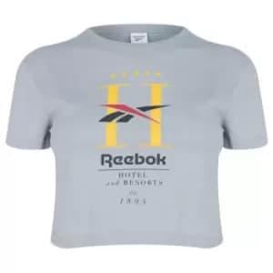 Reebok Hotel Cropped T Shirt Womens - Grey