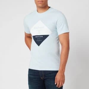 Barbour Beacon Mens Diamond T-Shirt - Pale Sky - S