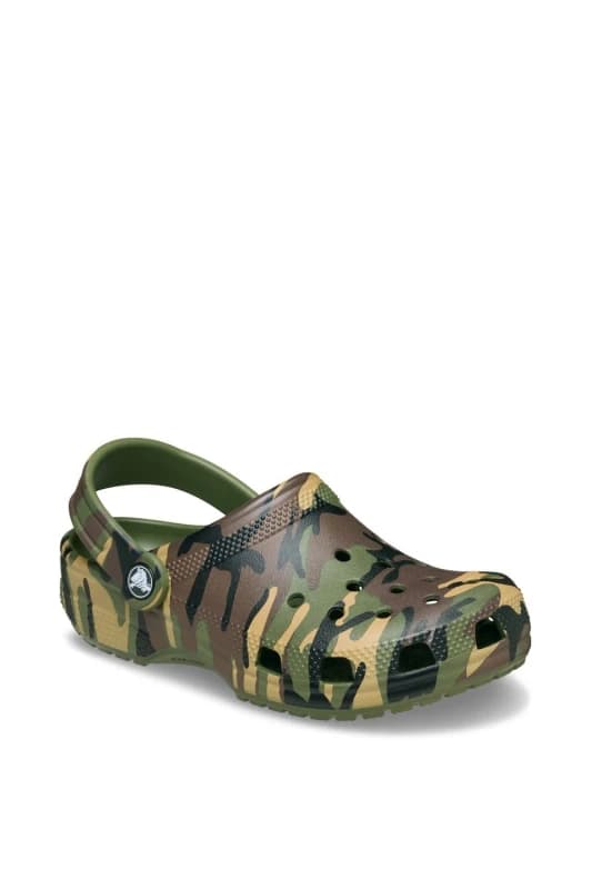 Crocs Kids Classic Camouflage Clogs Army Green / Multi J1