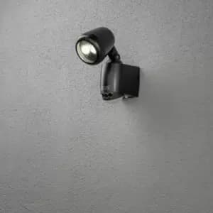 Konstsmide Prato Outdoor Effect PIR Wall Light Adjustable, 1W High Power LED Battery Operated, IP44