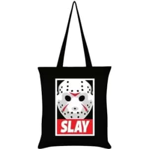 Slay Horror Mask Tote Bag (One Size) (Black/White/Red) - Grindstore