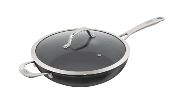 Kuhn Rikon Easy Pro Aluminium Non-Stick Induction Saute Pan, 28cm in Black Unisex