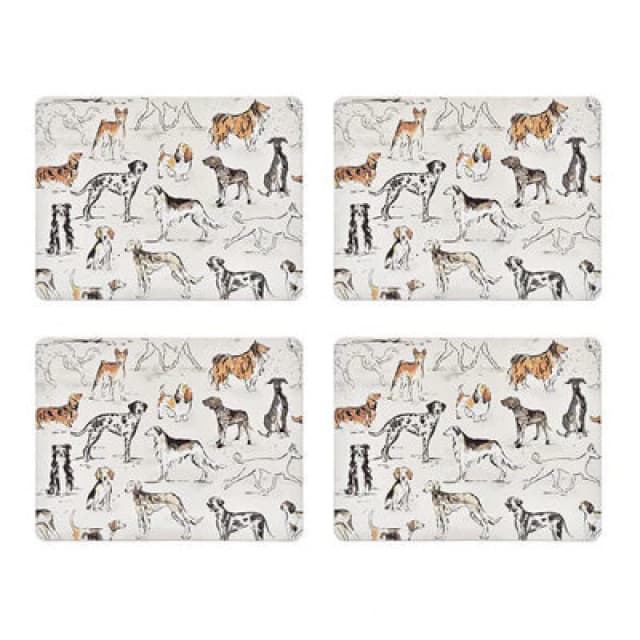 Ulster Weavers Country Dogs Set Of 4 Cork Placemats