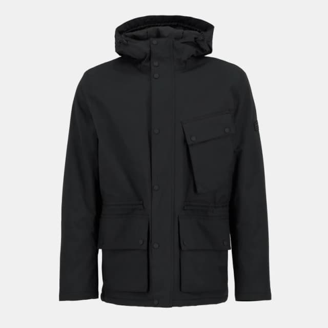 Barbour International Mens Endley Waterproof Hooded Long Sleeve Long Puffer Jacket Black BK11 male XL