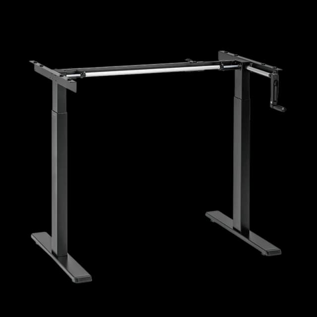 LogiLink Sit-stand desk frame. manual. compact. foldable handle. black