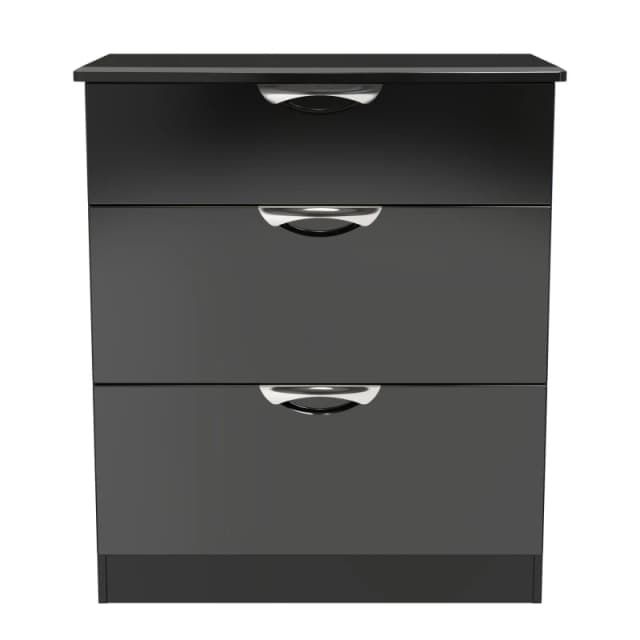 Ready Assembled 2 U Holborn 3 Drawer Deep Chest (Ready Assembled) in Black Size: Medium Black Unisex Medium