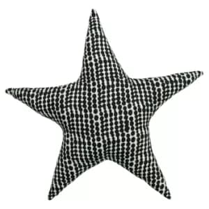 Printed Star Kids Cushion Monochrome/Pink