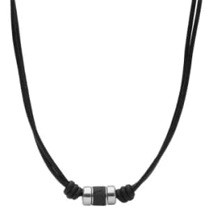 Fossil Caravan Mens Lava Stone Necklace JF03690040