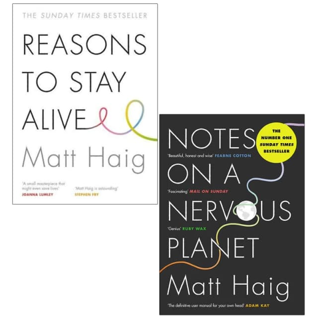 Reasons To Stay Alive And Notes On A Nervous Planet 2 Book Set By Matt Haig A Moving Reflection On Mental Health Matt Haig Books
