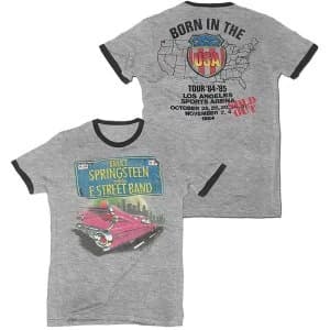Bruce Springsteen - Pink Cadillac Mens Small T-Shirt - Heather Grey
