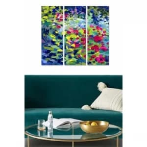 MDF85103236 Multicolor Decorative MDF Painting (3 Pieces)