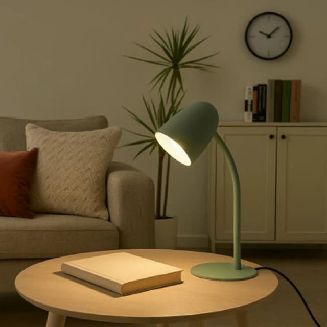 Eglo Carlo Modern Steel Flexible Desk Lamp, Green
