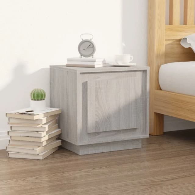 VIDAXL Bedside Cabinet Grey Sonoma 44x35x45cm Engineered Wood Vidaxl 8720845794309