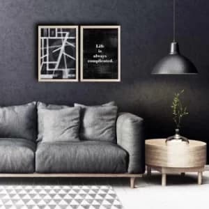 2PKCT-013 Multicolor Decorative Framed MDF Painting (2 Pieces)