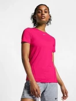 Nike Training Pro Short Sleeve T-Shirt - Hyper Pink