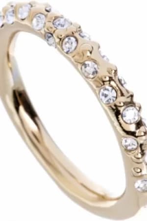 Ladies Karen Millen PVD Gold plated Crystal Sprinkle Ring Small KMJ607-22-02S