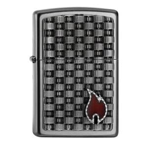 Zippo Flame Windproof Pocket Lighter Satin Chrome