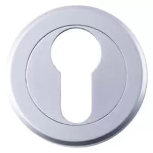 Serozzetta Euro Profile on Concealed Fix Round Rose Escutcheon - Satin Chrome