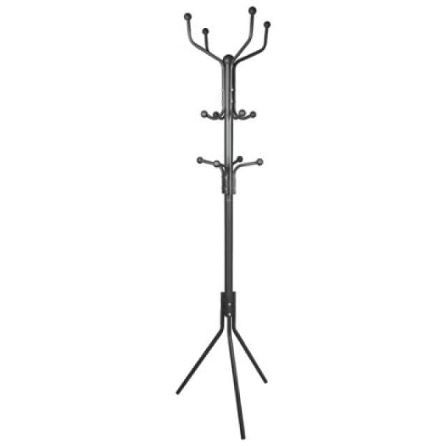 Harbour Housewares Classic Free-Standing Steel Coat Rack - Matte Black