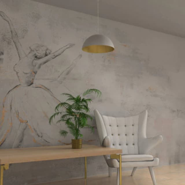 Milagro Beta Hand Made Designer Pendant Lamp 45Cm 1Xe27 In Matt White With Gold Interior