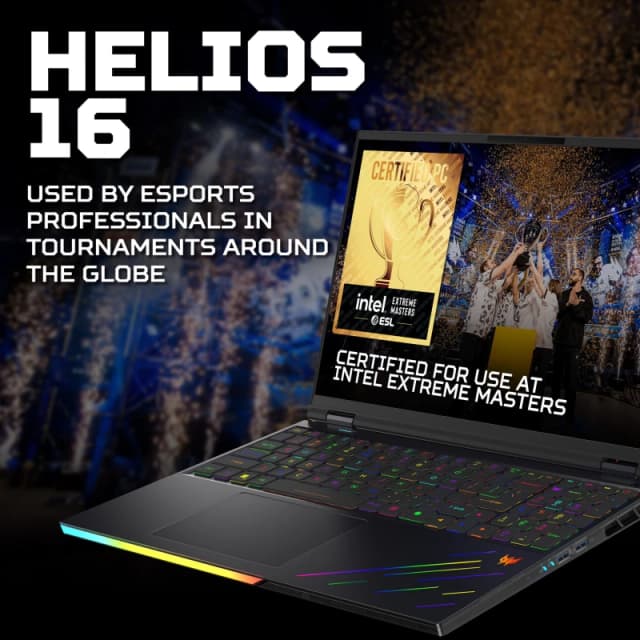 Acer Predator Helios 16 AI - 16'' OLED 240Hz, Intel Ultra 9 275HX, RTX 5090, 1TB Gen5, 64GB RAM, WiFi7 - NH.QW0EK.001