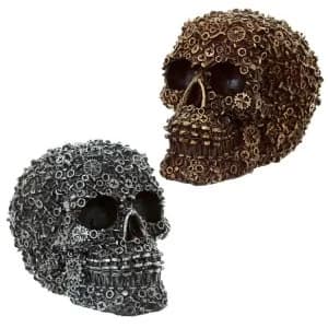 Gothic Nuts and Bolts Skull Decoration (1 Random Supplied)