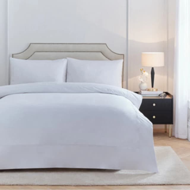 Paoletti Paoletti Elara 100% Cotton Embroidered Duvet Cover Set in White Size: Double White Double Unisex 5025532358882