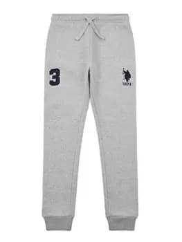 U.S. Polo Assn. Boys Player 3 Joggers - Vintage Grey Marl, Vintage Grey Marl, Size 10-11 Years