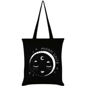 Grindstore Moon Child Celestial Tote Bag (One Size) (Black) - Black