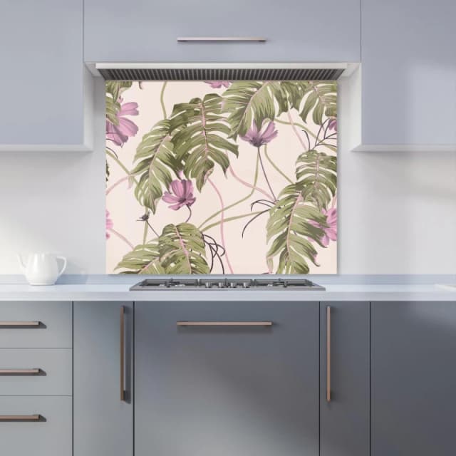 Warren Reed - Designer Pink Cosmos Flowers Kitchen Splashback Size: 600mm x 750mm Pink Unisex 600mm x 750mm