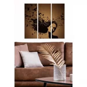 MDF9435280 Multicolor Decorative MDF Painting (3 Pieces)