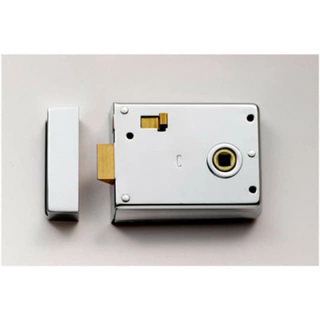 Loops Traditional Contract Rim Latch 102 x 76mm Polished Chrome Door Security Lock Multi unisex