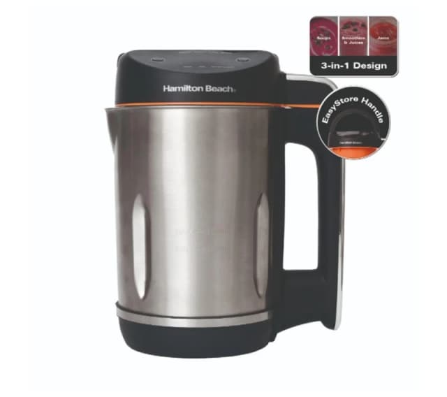 HAMILTON BEACH HBSM003J Intel igent Control Plus Soup Maker - Silver 5060916370920