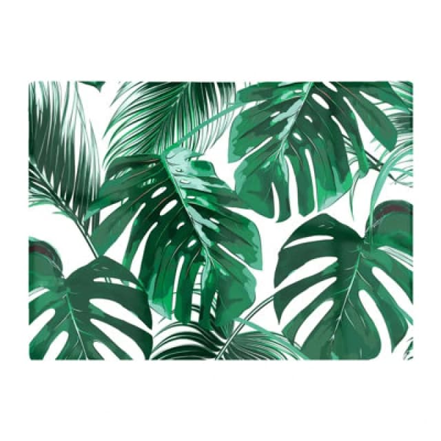 Warren Reed Designer Tropical Jungle Leaf Pattern Glass Chopping Board