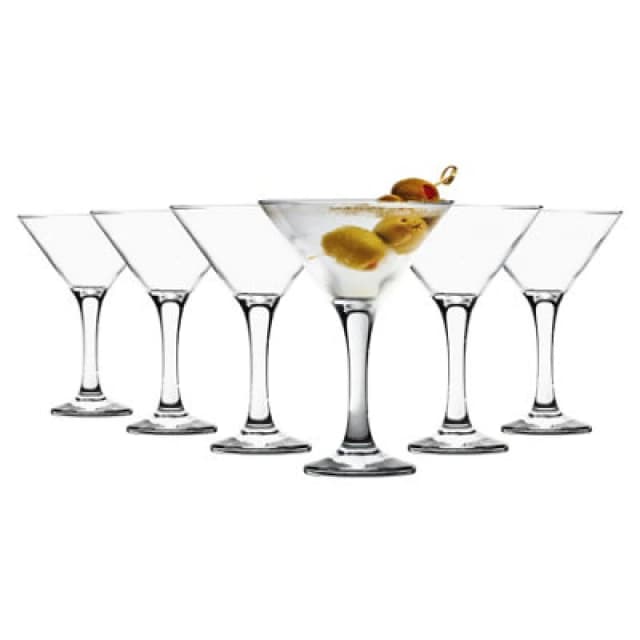 LAV Misket Martini Glasses - 175ml - Clear - Pack of 6 Clear unisex