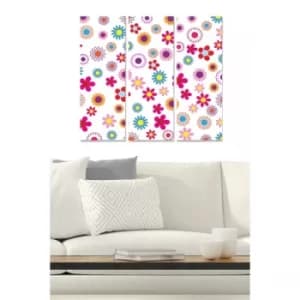 MDF937586 Multicolor Decorative MDF Painting (3 Pieces)
