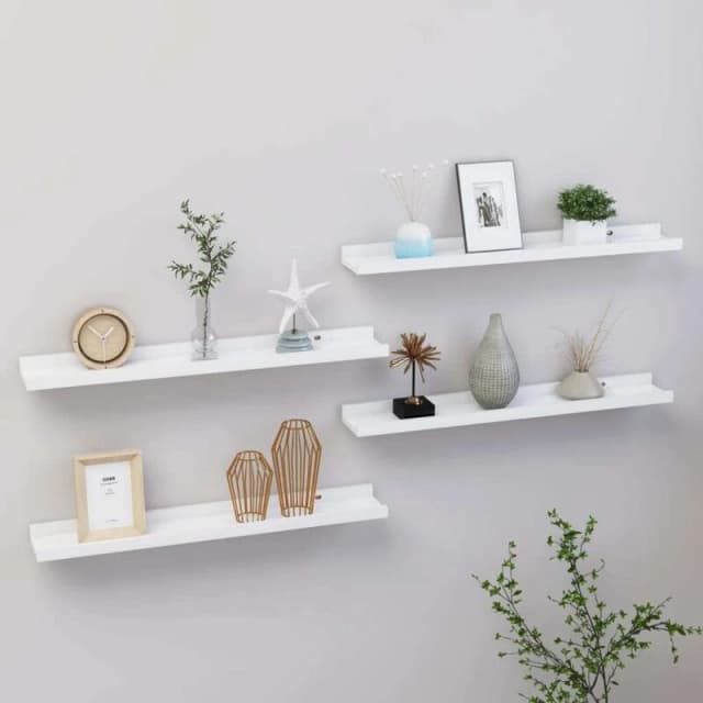 VIDAXL Vidaxl - Wall Shelves 4 pcs White 60x9x3cm 8720286417621
