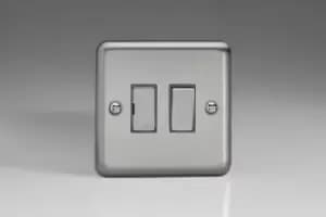 Varilight Classic Switch Fused Spur with Decorative Insert (Single XS6D) - Matt Chrome - XS6D