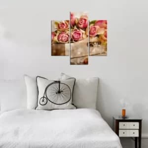 3MDF-030 Multicolor Decorative MDF Painting (3 Pieces)