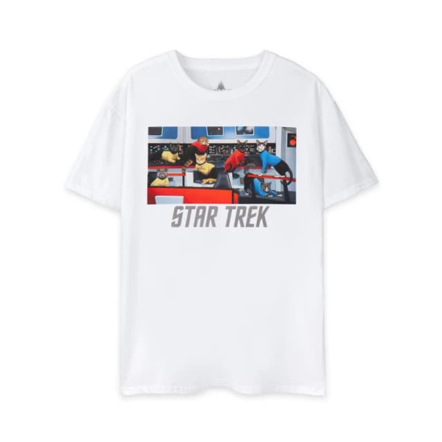 Star Trek Short Sleeved T-Shirt White male