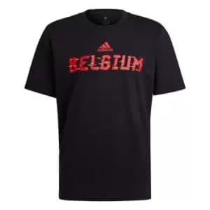 adidas Fifa World Cup Qatar 2022 Belgium T-Shirt in Black