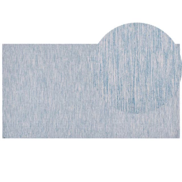 Beliani Rug Derince Light Blue 80 X 150 Cm Cotton