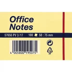tesa Sticky note 57656-17 50 mm x 75mm Yellow 100 sheet